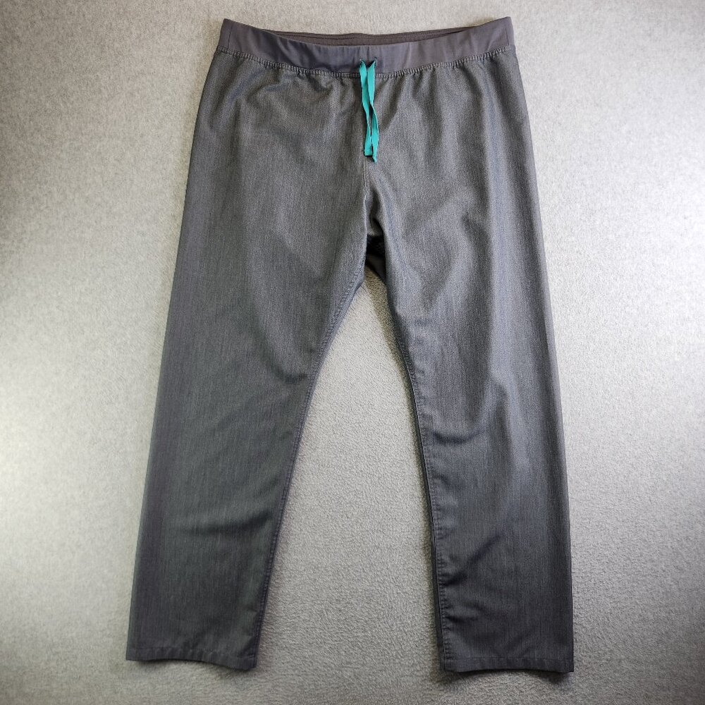 Figs Scrub Pants Womens XXLT Gray Livingston Basic Straight Leg High Rise Nurse